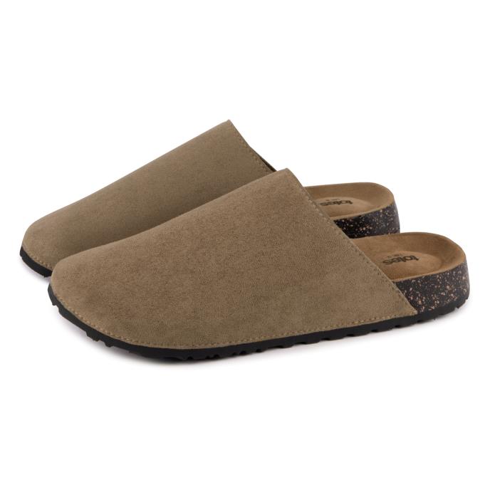 totes® Mens Microsuede Clog Brown Extra Image 1